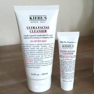 Brand New sealed KIEHL'S Ultra Facial Cleanser Full-size 5oz plus extra travel